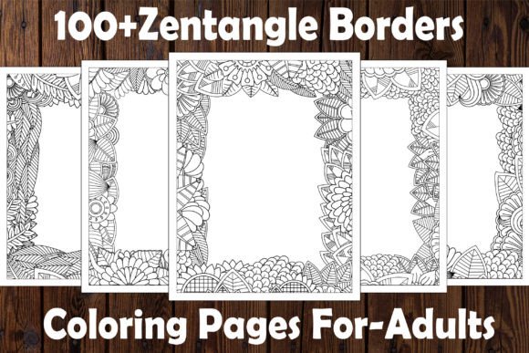 Download 100 Zentangle Borders Coloring Pages - Premium Resources