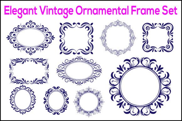 Download Elegant Vintage Ornamental Frame Set - Set Collection