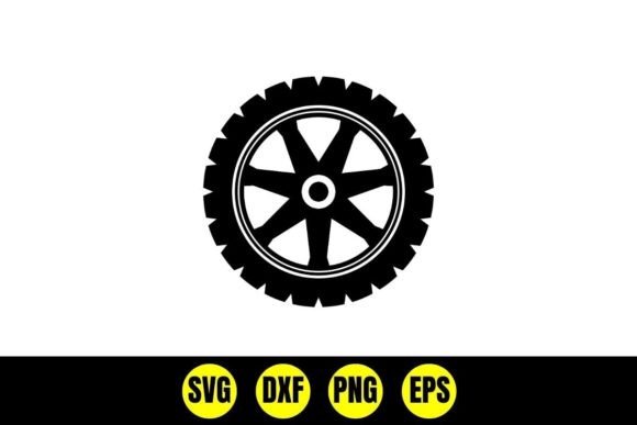 Download Car Tire and Wheel Silhouette Svg - Silhouette Collection