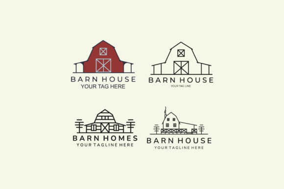 Download Barn House Set Bundle Icon Logo Template - Set Collection