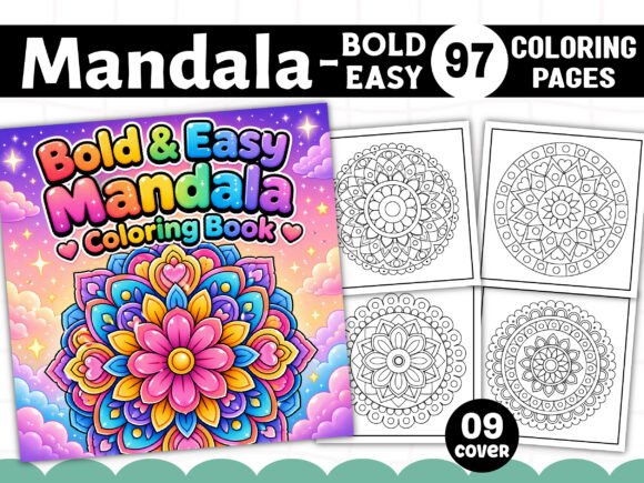 Download Bold and Easy Mandala Coloring Pages - Mandala Collection