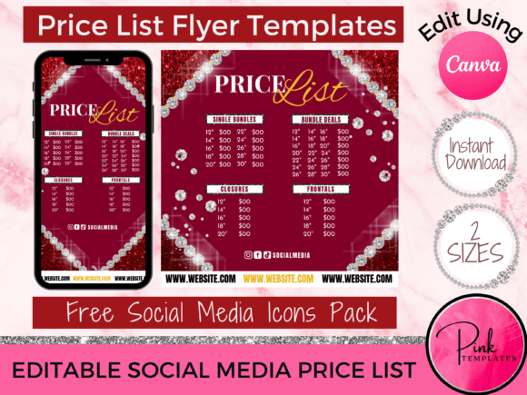 Download Beauty Hair Price List Flyer - Premium Bundle