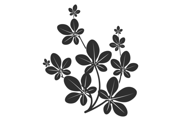 Download Floral Decorative Element. Black Leaves - Eco Collection
