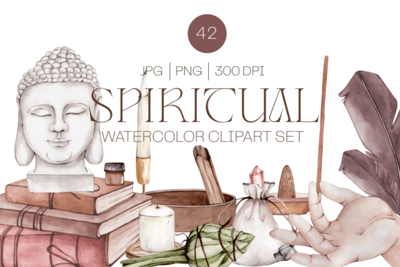 Download Watercolor Spirituality Accesories Set - Set Collection