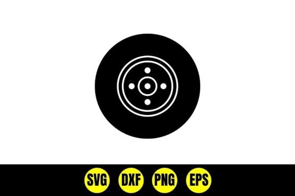 Download Car Tire and Wheel Silhouette Svg - Silhouette Collection