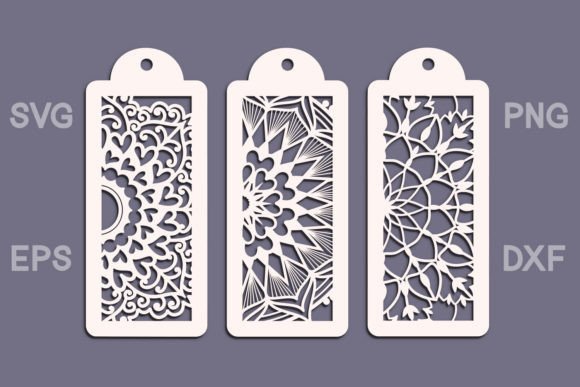 Download Geometrical Mandala Bookmarks 3 SVGs - Mandala Collection