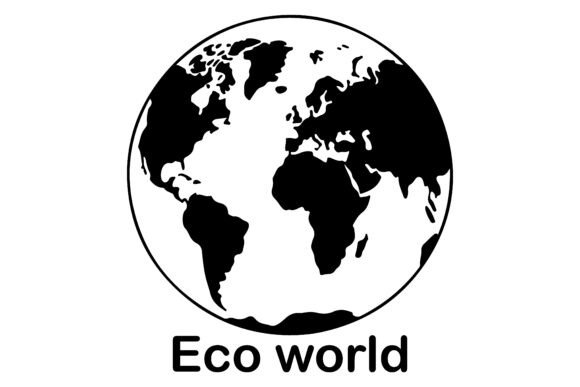 Download Black Eco World Silhouette Vector 4 - Eco Collection