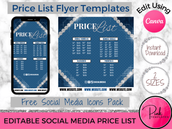 Download Beauty Hair Price List Flyer - Premium Bundle